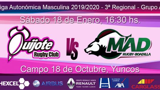 Quijote RC vs MAD Rugby Boadilla B (18-1-20)